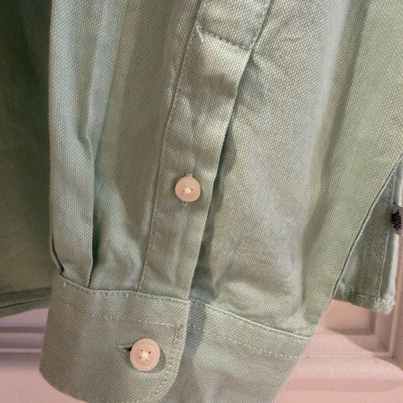 Mint Green Long-Sleeve Mandarin Collar Shirt - Picture 7 of 8